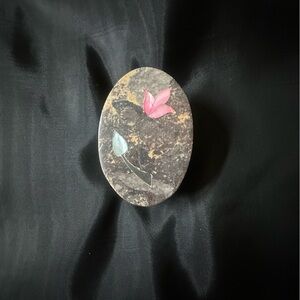 Vintage Fetco Soapstone Jewelry/Trinket Box